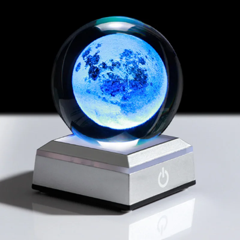 Globe du monde bleu en verre, boule de cristal de 60mm, sphère de la terre  avec support, ornements d'astronomie, Figurines de décoration pour la  maison et le bureau - AliExpress