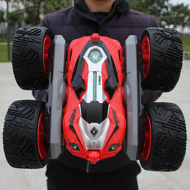 

Super-large four-wheel drift stunt deformable double-sided car rechargeable children's toy car boy
