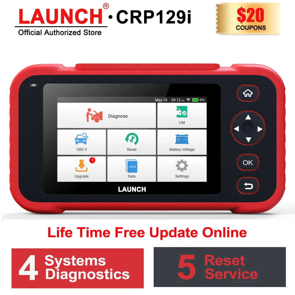 US $225.00 LAUNCH OBD2 Scanner CRP129i Code Reader Car Scan Tool Engine ABS SRS Transmission Diagnosis Tool OBD 2 Auto Scanner Free Update