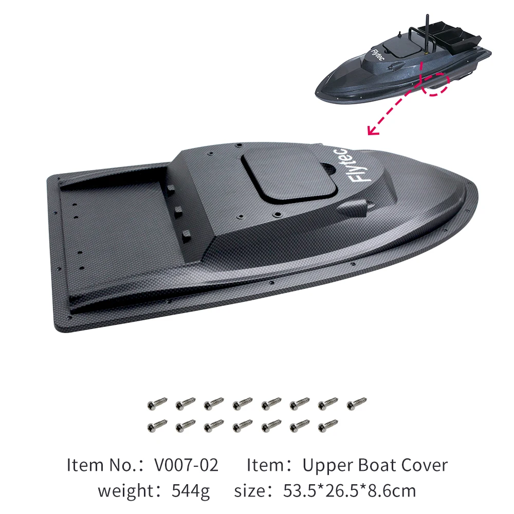 Flytec V007-02.01 500 м дистанционное управление рыболокатор RC лодка для доставки прикорма и оснастки комплект верхняя крышка в сборе с винтом