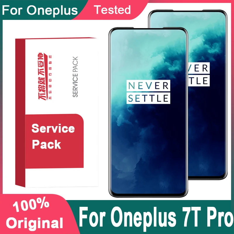100% Оригинальный дисплей 6 67 дюйма AMOLED для OnePlus 7T Pro ЖК кодирующий преобразователь