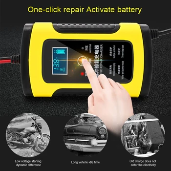 

New 12V 6A Wet Dry Lead Acid Battery- Digital LCD Display Full Automatic Car Battery Charger Power Repair