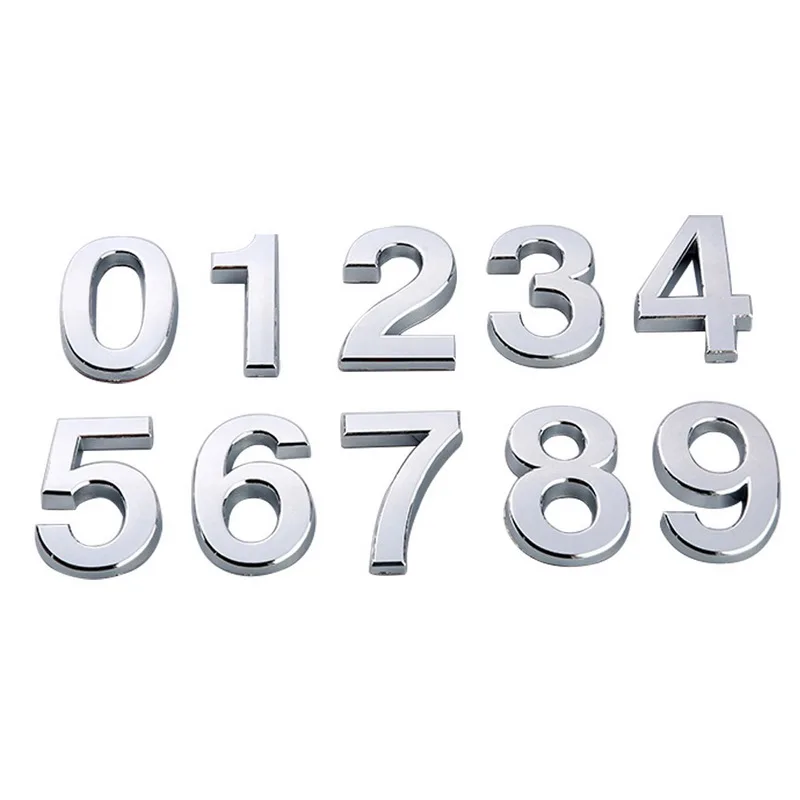 

Number 3D Sticker Plate Sign Door Plate House Hotel Door Address Plaque Led Letters Alphabet