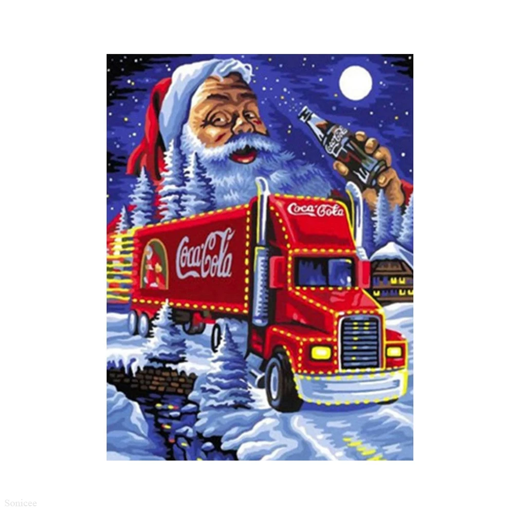 2019 Newest Christmas Diamond Paintings 5D DIY Full Drill Snow Santa Truck Embroidery Cross Stitch Daimond Painting Kerst 05 | Дом и сад