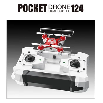

RC Drone Dron 2.4G 4CH 6-Axis Gyro RTF Pocket Headless Mode Quadcopter Aircraft Toy FQ777-124 Drones Copters Kids Xmas Gifts