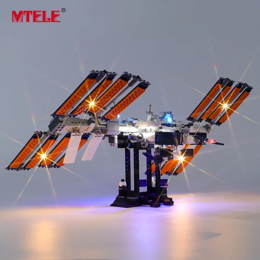 

MTELE Brand LED Light Up Kit For Ideas Series International Space Station Toys Lighting Set Compatile With 21321