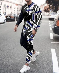 T shirt et pantalon de sport décontractés pour hommes, vêtements de sport, impression 3D, séchage rapide, vêtements de course, Jogging, Gym 