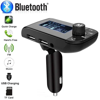 

Wireless Bluetooth Handsfree Car FM Transmitter LCD MP3 Dual USB Charger 3.1A Car Kit Player