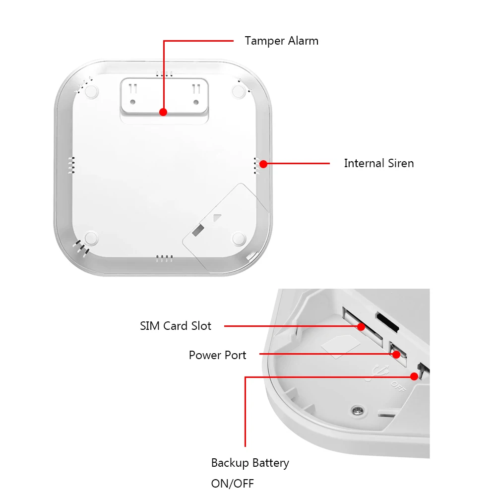 Wifi GSM сигнализация для Android и iOS Tuya сигнализация 433 МГц беспроводная домашняя охранная сигнализация TFT lcd сенсорная клавиатура 11 языков