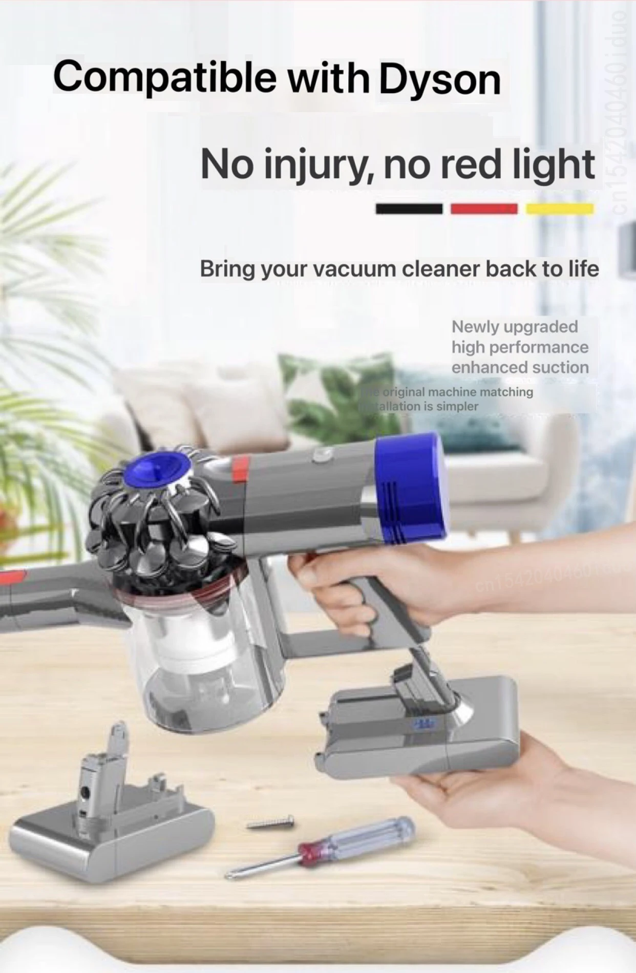 6000mAh suitable for Dyson V6 V7 V8 V10 V11 DC31A DC34B series battery SV03 DC62 SV10 SV11 SV12 SV14 SV15 vacuum cleaner battery H6f4c7373a41d4104a573dd15d731f7f4o