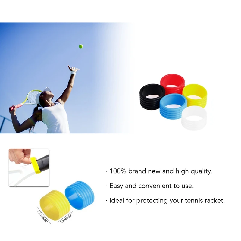 10 шт. Теннисная ракетка руль Силиконовое кольцо теннисная ручка для ракетки использовать различные цвета