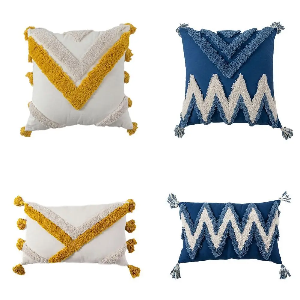 

Throw Pillow Cover Tufted Full Cotton Soft Pillow Cushion Case For for Home Chair Sofa Pillow Cover 30x50cm/45x45cm