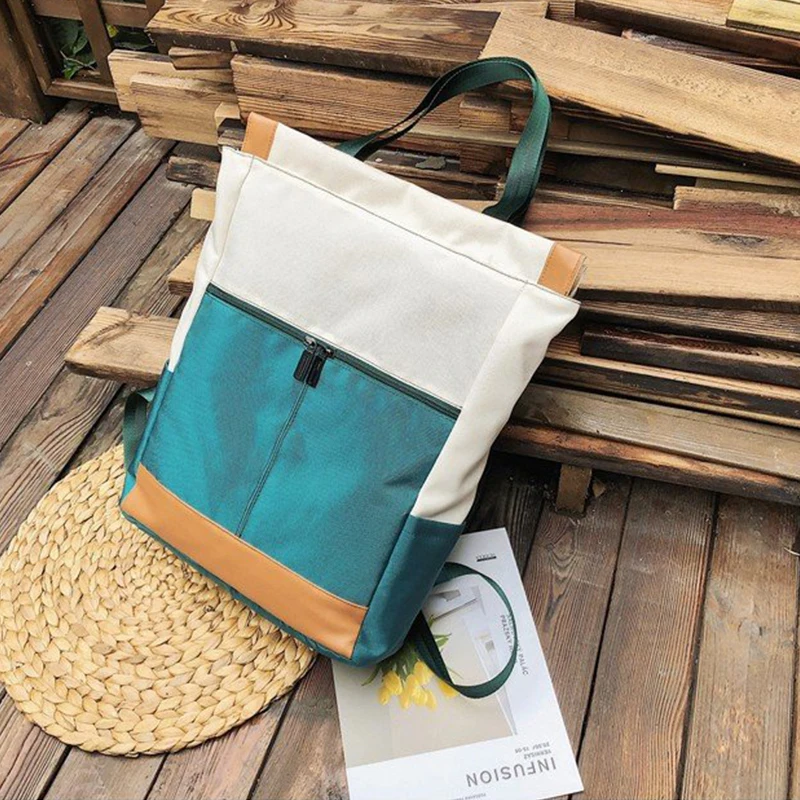 

Student backpack Oxford cloth Canvas bag Women's Fashion Bags Large Capacity Square Computer Bags Student Backpack school