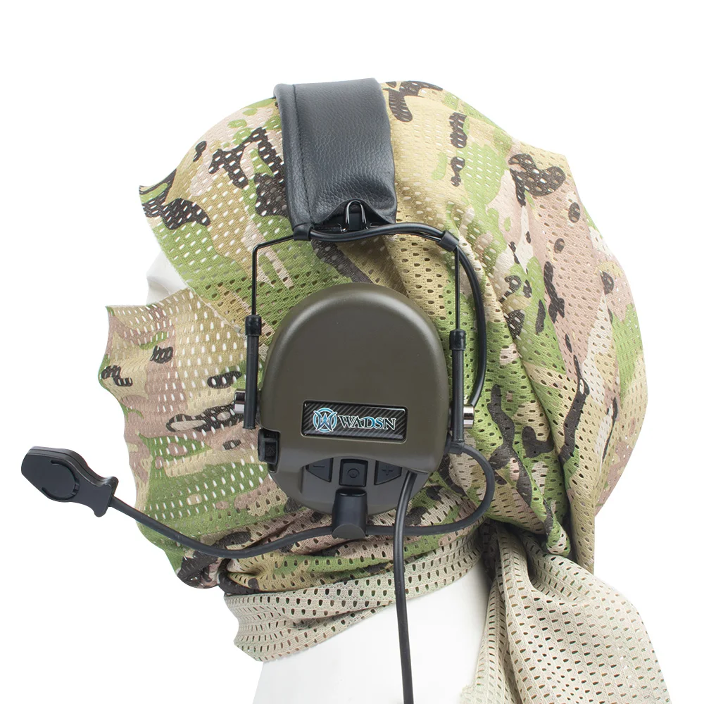 Softair Тактические Кожаные страйкбол гарнитуры Peltor Наушники Без Шумоподавления функция Коммуникационный наушник WZ164