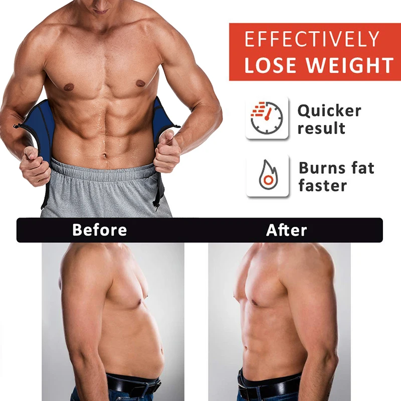 Men Waist Trainer Corsets Fitness Trimmer Belt Sweat Sauna Body Shaper for Weight Loss Girdle Workout Fat Burner Thermo Cincher