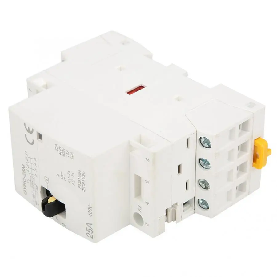 Модульный контактор 4P 25A 220V 50Hz DIN Rail AC для дома с ручным управлением|Замыкатели| |