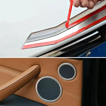 

Stainless Steel Speaker Ring Cover Silver Gray 6 pcs Trim High quality