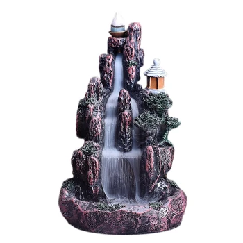 

Mountain River Handicraft Incense Holder Backflow Ceramic Burner Censer Art-3