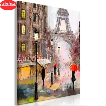 

diamond painting diamond embroidery Paris Tower full square/round drill puzzle city street landscape for the new year 2020 decor