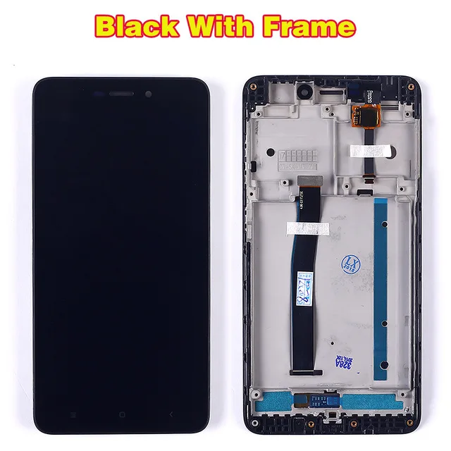 Протестированный 5,0 дюймовый сенсорный экран для Xiaomi Redmi 4A ЖК-дисплей дигитайзер сборка 1280*720 Рамка стеклянная пленка и инструменты - Цвет: Black With Frame