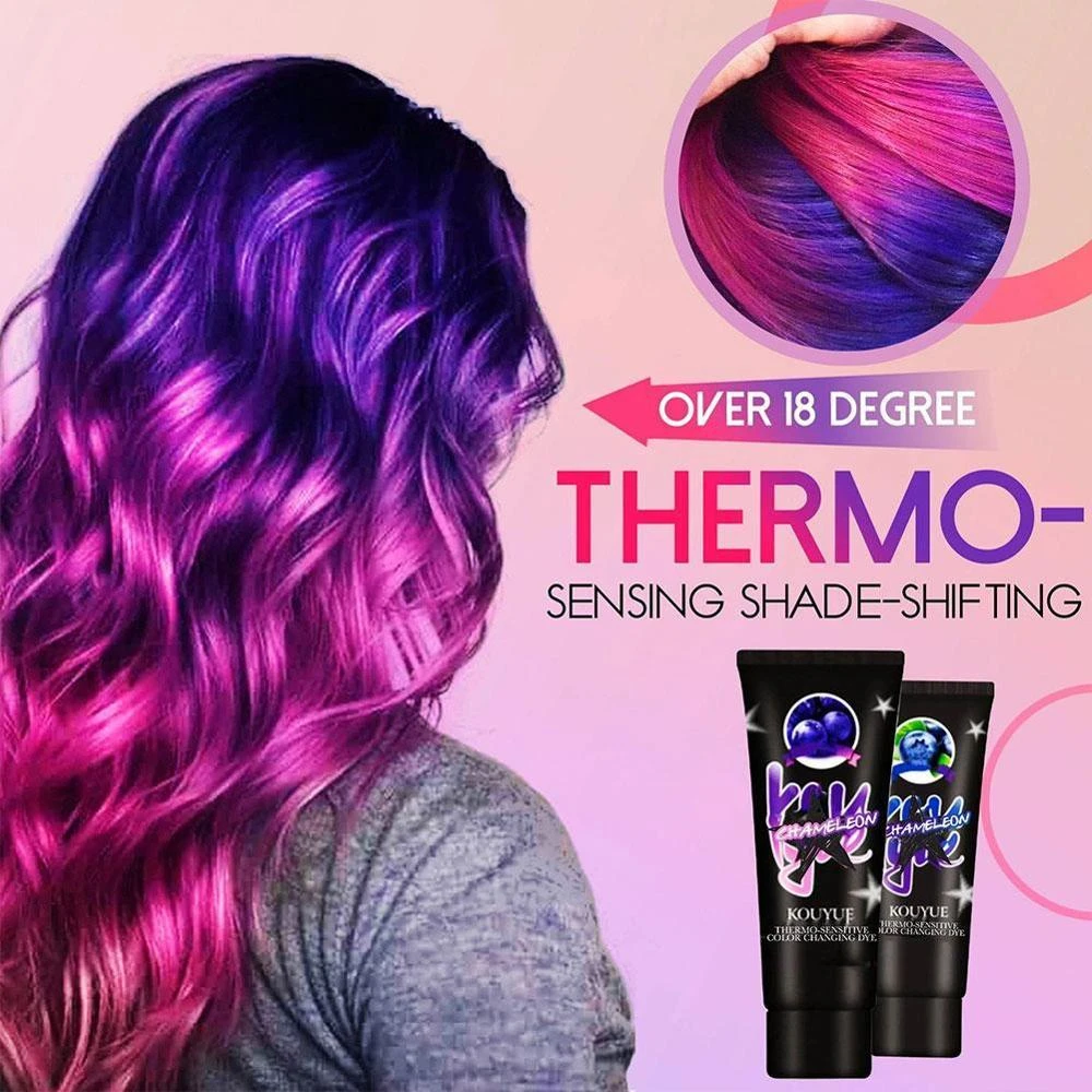 Magical Thermochromic Color Cream grey purple green blue Hair Dye Cream Semi Permanent Paint for hair Tools|Hair Color| - AliExpress