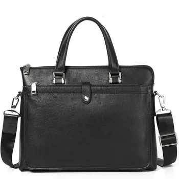 

Men's Handbag Genuine Leather Briefcase Man Black Crossbody Bags For Men Business Laptop Bag Male Shoulder Bags Leather Pochette