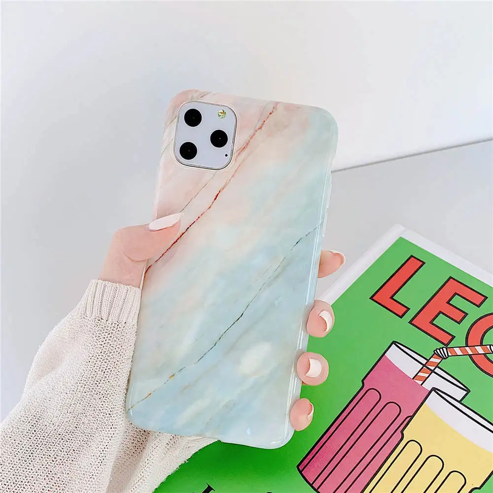 3 Роскошный Мраморный чехол для телефона для iphone 11 Pro Max XR X XS 11Pro Max 7 8 6 6S Plus, чехол, мягкий силиконовый чехол из ТПУ - Цвет: 3