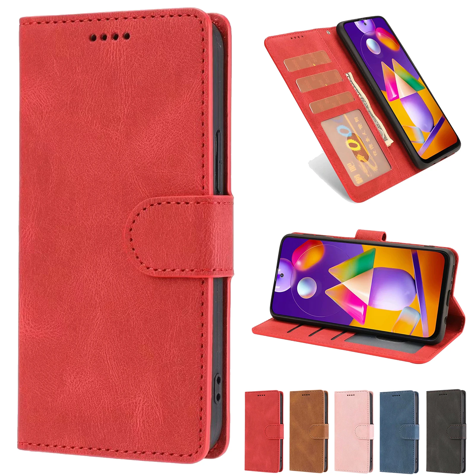 Flip Wallet Case For Samsung Galaxy A10 A12 A20E A21S A31 A40 A41 A50 A51 A70 A71 M10 11 M51 M31 M62 Leather Funda Protect Cover | Мобильные
