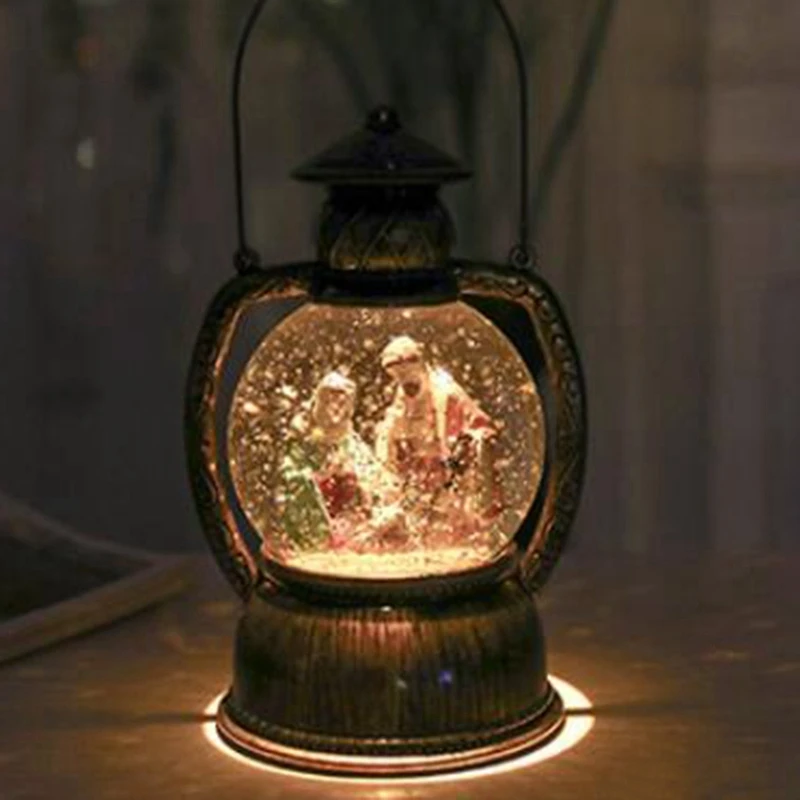 7,5 дюймовый светодиодный фонарь для рождества, водный шар, Рождественское украшение, снежный шар, светодиодный светильник для сна, окружающий светильник