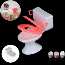 Кукольный домик мебель винтажная ванная комната моделирование туалетной бумаги кукольный дом Миниатюрный ребенок ролевые игрушки куклы аксессуары