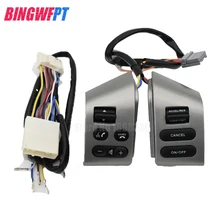 Botões de controle volante automotivo, acessórios para carro com botões de luz traseira, fio de ligação para nissan livina tiida sylphy