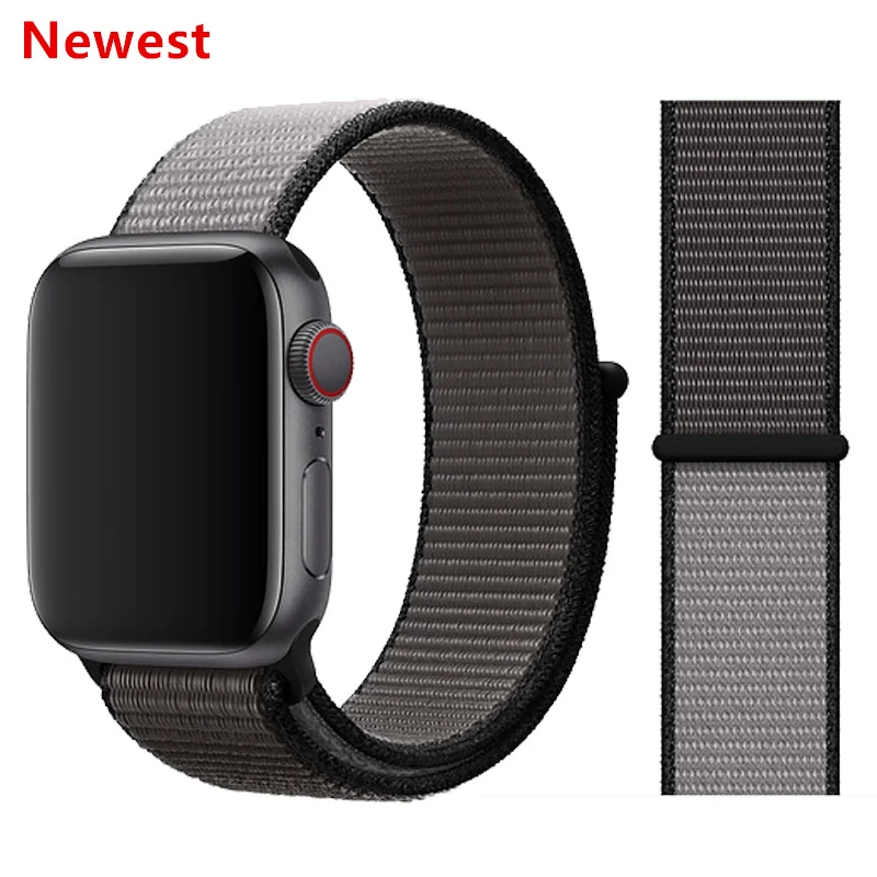 Нейлоновый ремешок для Apple Watch 42 мм 38 мм iWatch 4 ремешка 44 мм 40 мм Браслет спортивная петля ремешок для часов ремень для часов дышащий 5 4 3 2 1 - Цвет ремешка: Anchor Gray