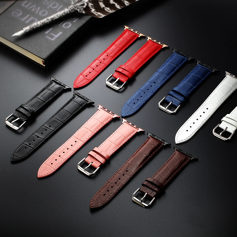 Ремешок из натуральной коровьей кожи для Apple Watch 38 мм 42 Series 1 2 3|strap for apple watch|watchband
