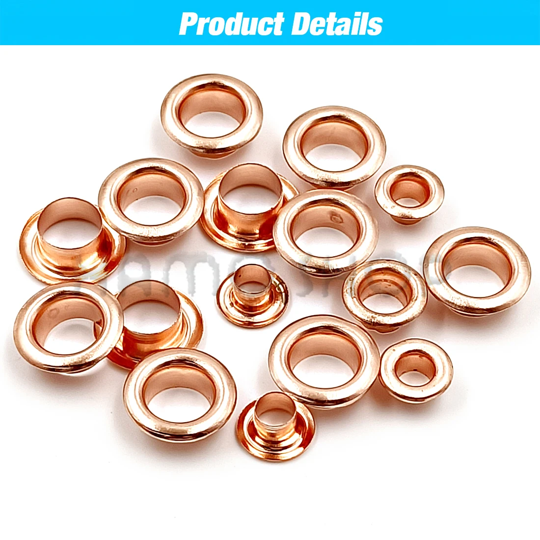 100Pcs Rose Gold Metal Eyelet Grommets Washer For Diy Leathercraft Accessories Shoes Belt Cap Bag Tags Clothes