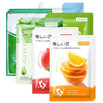 

6Pack Exfoliating Foot Mask Peel Feet Mask for Legs Dead Skin Remover Smooth Whitening Pedicure Socks SPA Foot Patches