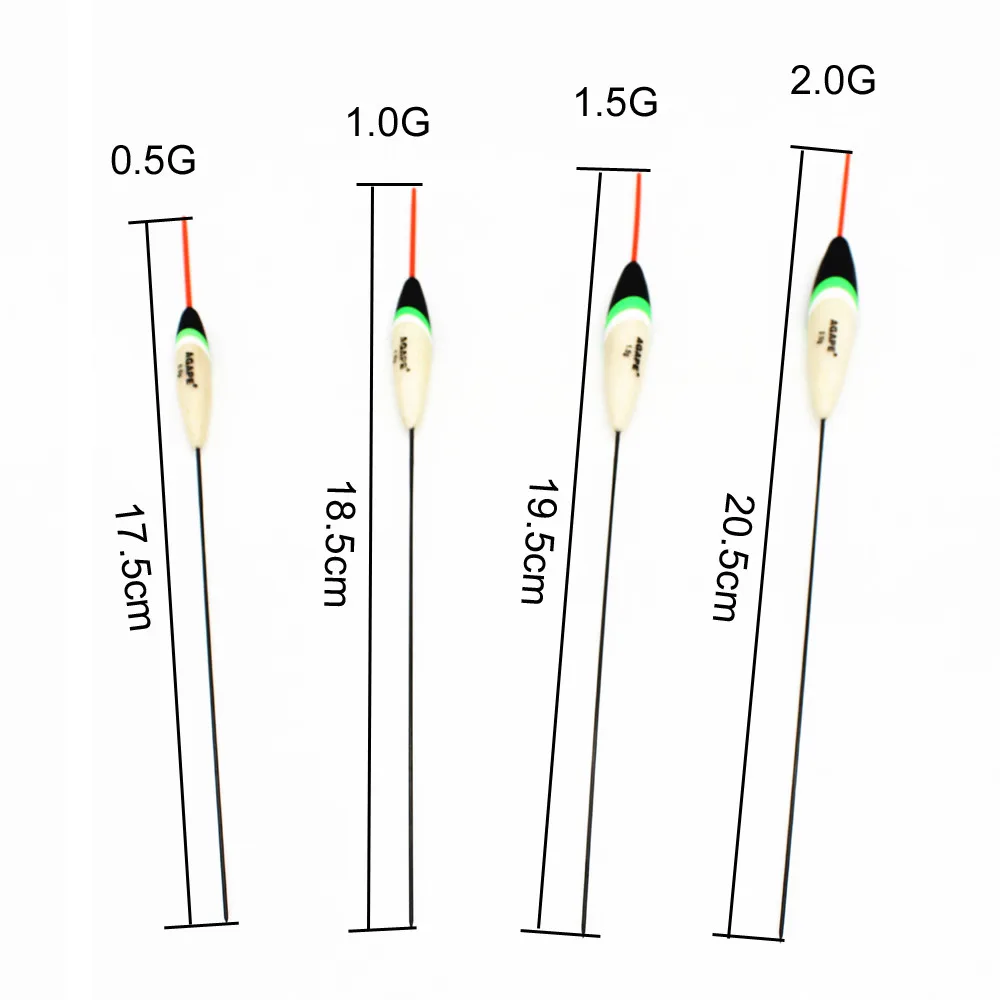 Agape Pole Fishing Floats Catch Bobbers Buoys 0.5G 1.0G 1.5G 2.0G Buoyancy Balsa Wood Material Tackle Oem Factory Store 201153