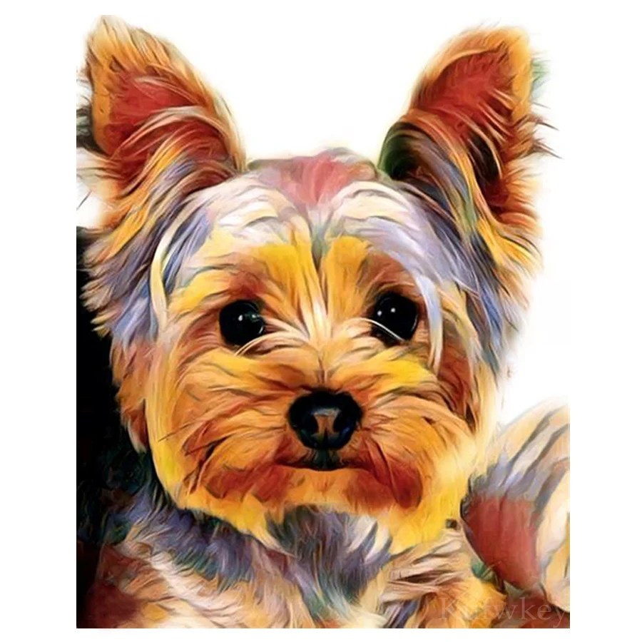 Terrier Dog New Rhinestones for Embroidery 5d Diy Diamond Painting Cross Stitch Yorkshire Full Drill Mosaic kit Home Decor | Дом и сад