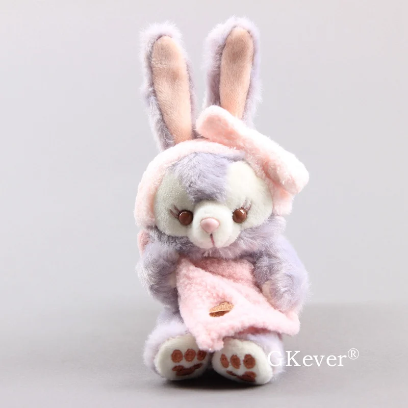 Pink Rabbit 9-12 см Kawaii брелок подвеска Кролик плюшевый мишка игрушка Телла Лу кролик милый кролик Даффи друзья пушистый меховой шарик-подвеска подарок - Цвет: Pink Rabbit