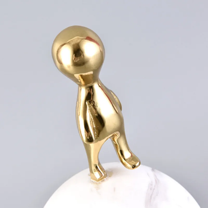  Modern Minimalist Marble Ball Character Cartoon Decoration Children Room Bedroom Bookshelf Decorati - 4000442729342