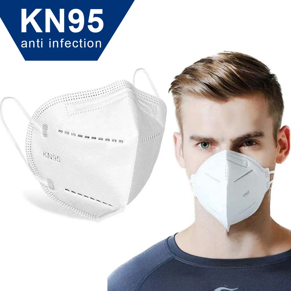

10 pcs KN95 Dustproof Anti-fog And Breathable Face Masks 95% Filtration N95 Masks Features as KF94 FFP2