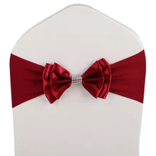 Ленты для свадебных стульев бант декор для стульев растягивающиеся ленты для стульев Noeud De Chaise Mariage банкетные украшения для вечеринки, дня рождения 20 шт