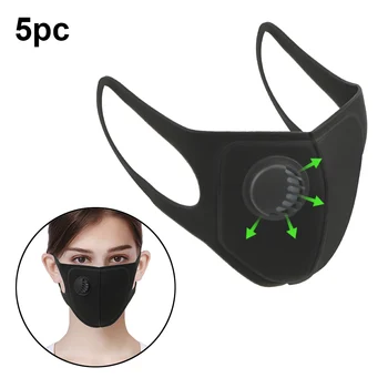 

Anti Dust Carbon Insert Masks Washable Reusable Dust Mask Filter Anti Pollution PM2.5 Mouth Face Mask Unisex Mouth Muffle 1/5pcs