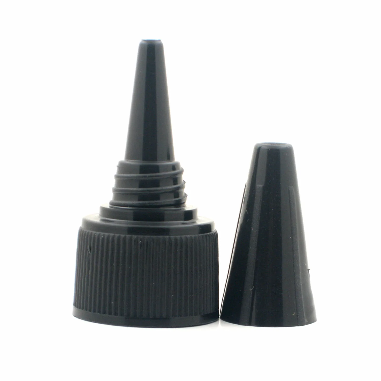 thumbnail image 1 of Botella de plástico blanda cilíndrica redonda de HDPE negra/natural de 30 ml/100/200/250 ml/500 ml, con tapa superior con boca puntiaguda y giratoria para pegamento UV, 1 of 5