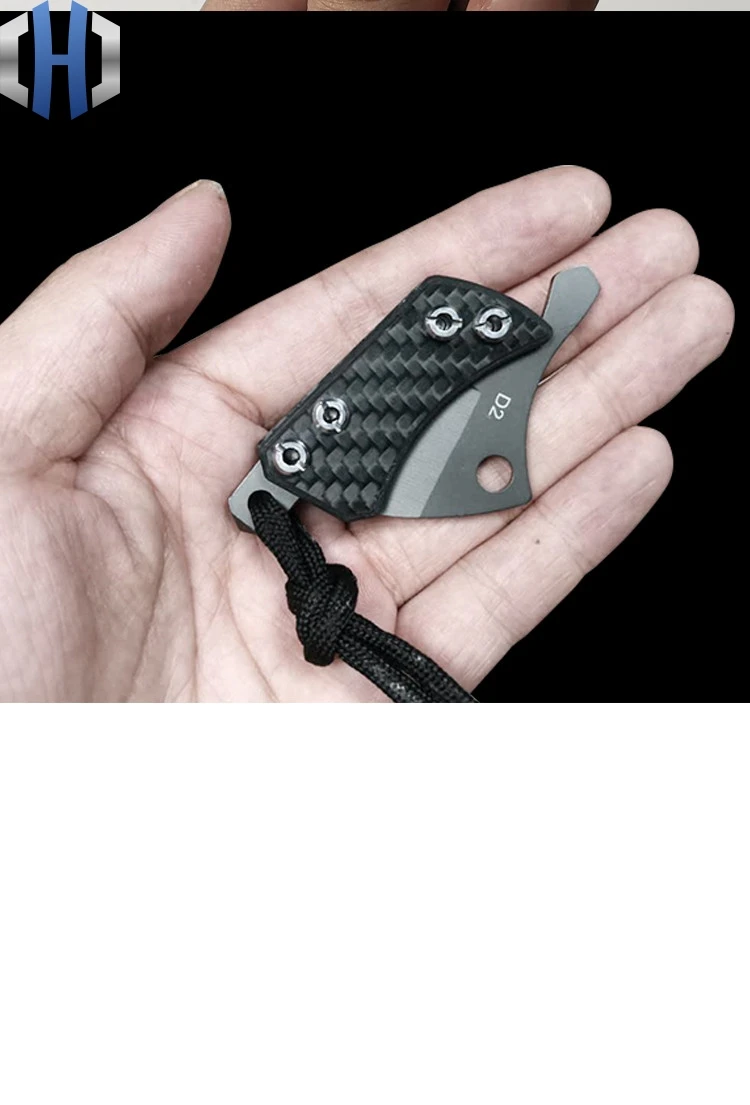 Углеродное волокно мини складной острый нож удобный портативный самообороны Сплит Экспресс титана цветной брелок