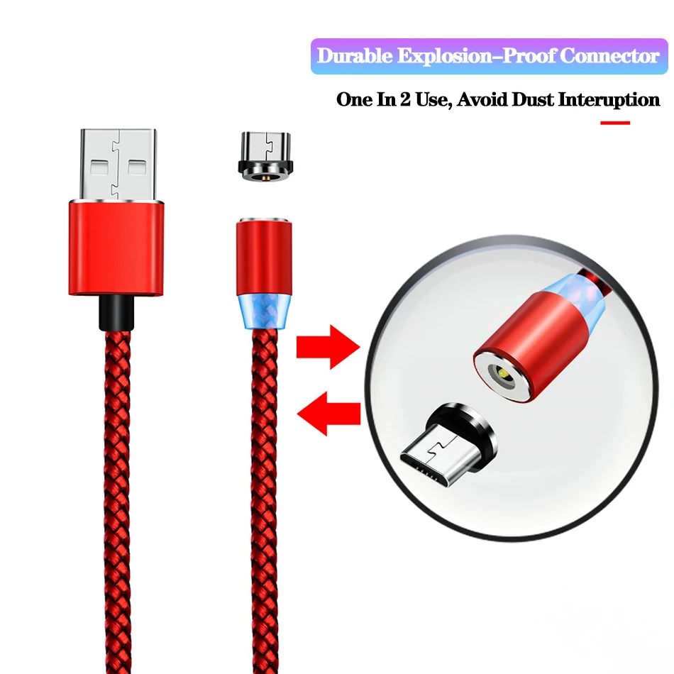 Магнитный Micro USB кабель для быстрой зарядки usb type C кабель магнитное зарядное устройство для зарядки данных usb-кабель для iphone 7 телефонный кабель USB C шнур