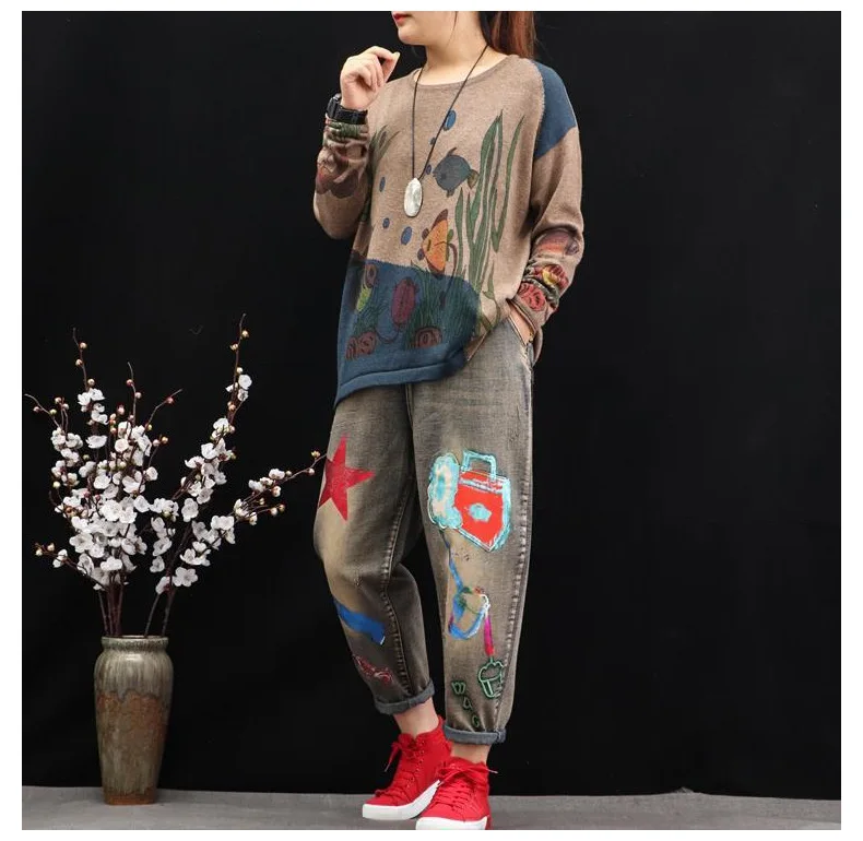 Max LuLu/ модная Корейская одежда женские шерстяные пуловеры в стиле панк женские зимние теплые свитера с принтами повседневные хлопковые трикотажные джемперы