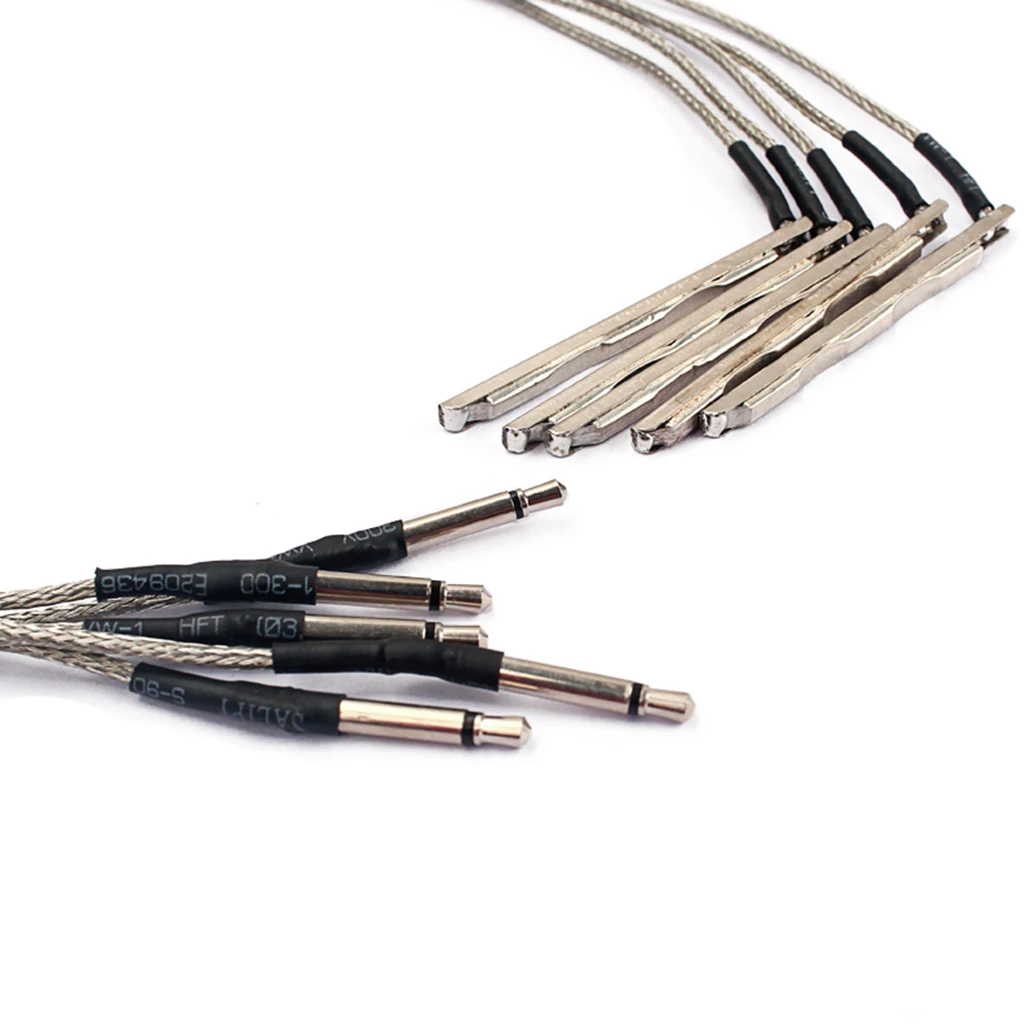5 Pieces Pickup Piezo Cable for 3 String Cigar Box Acoustic Guitar Parts