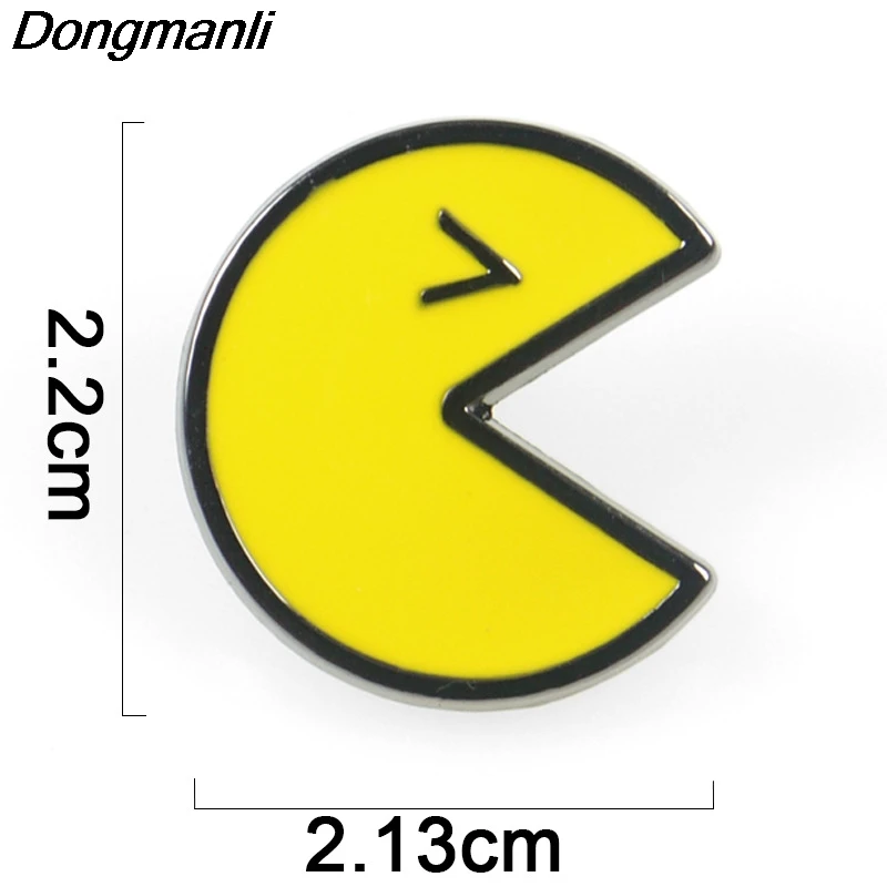 P4265 Dongmanli ювелирные изделия Забавные милые Pac-Man эмалированные булавки металлические милые воротнички и броши нагрудный знак брошь значок