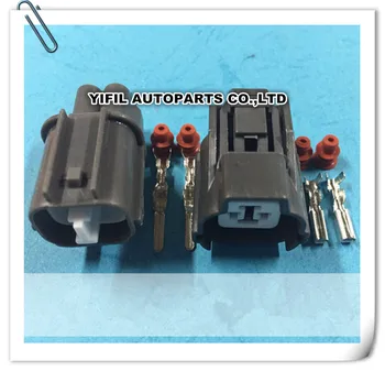 

100sets/lot 2 Pin/Way Female Male Horn Connector Plug For Excelle BYD BUICK Honda CITY Rear Door Lock Motor 6189-0129 Sumitomo