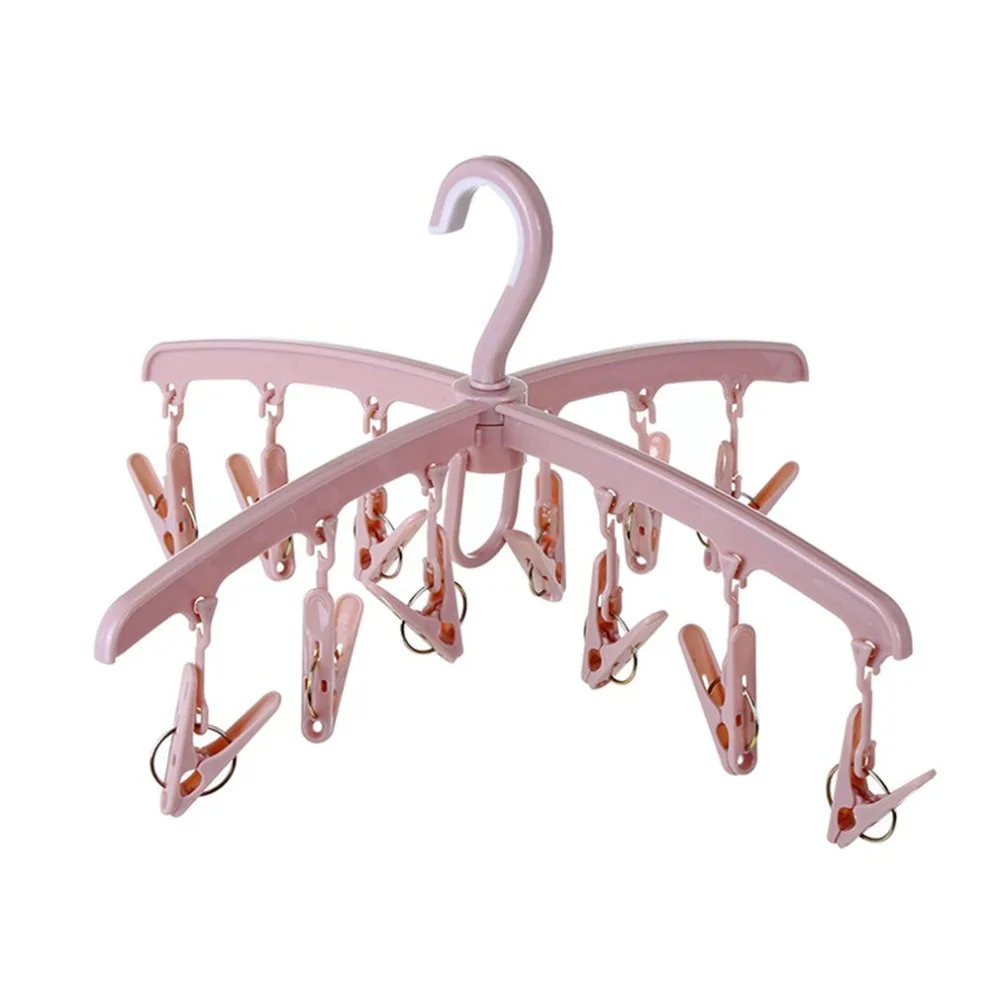 

Hot Clip Windproof Buckle Multi-function Hanger Plastic clothes drying rack socks underwear drying rack Dropshipping